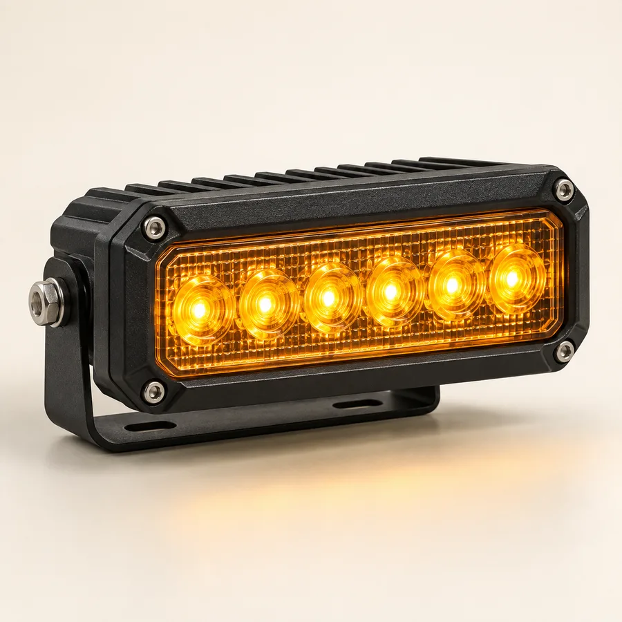 Pomarańczowa lampa ostrzegawcza LED
