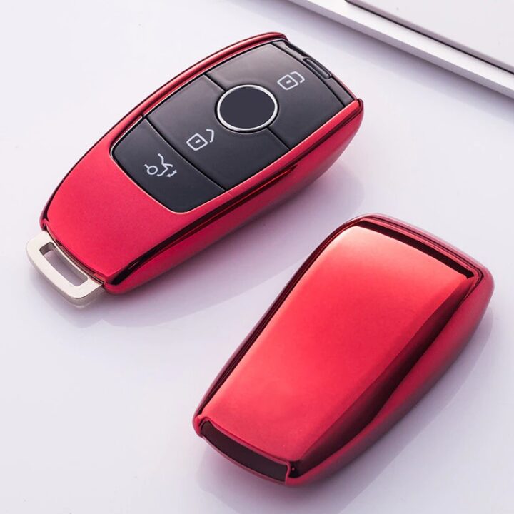 Pokrowiec na kluczyk do Mercedes keyless czerwony