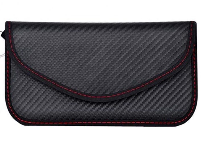 Etui na kluczyk blokujący sygnał keyless carbon poziomy