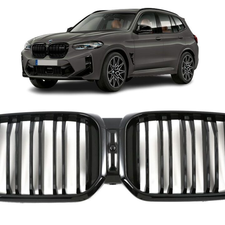 Atrapa BMW X3 G01, X4 G02, LCI, 2022 -, czarny połysk